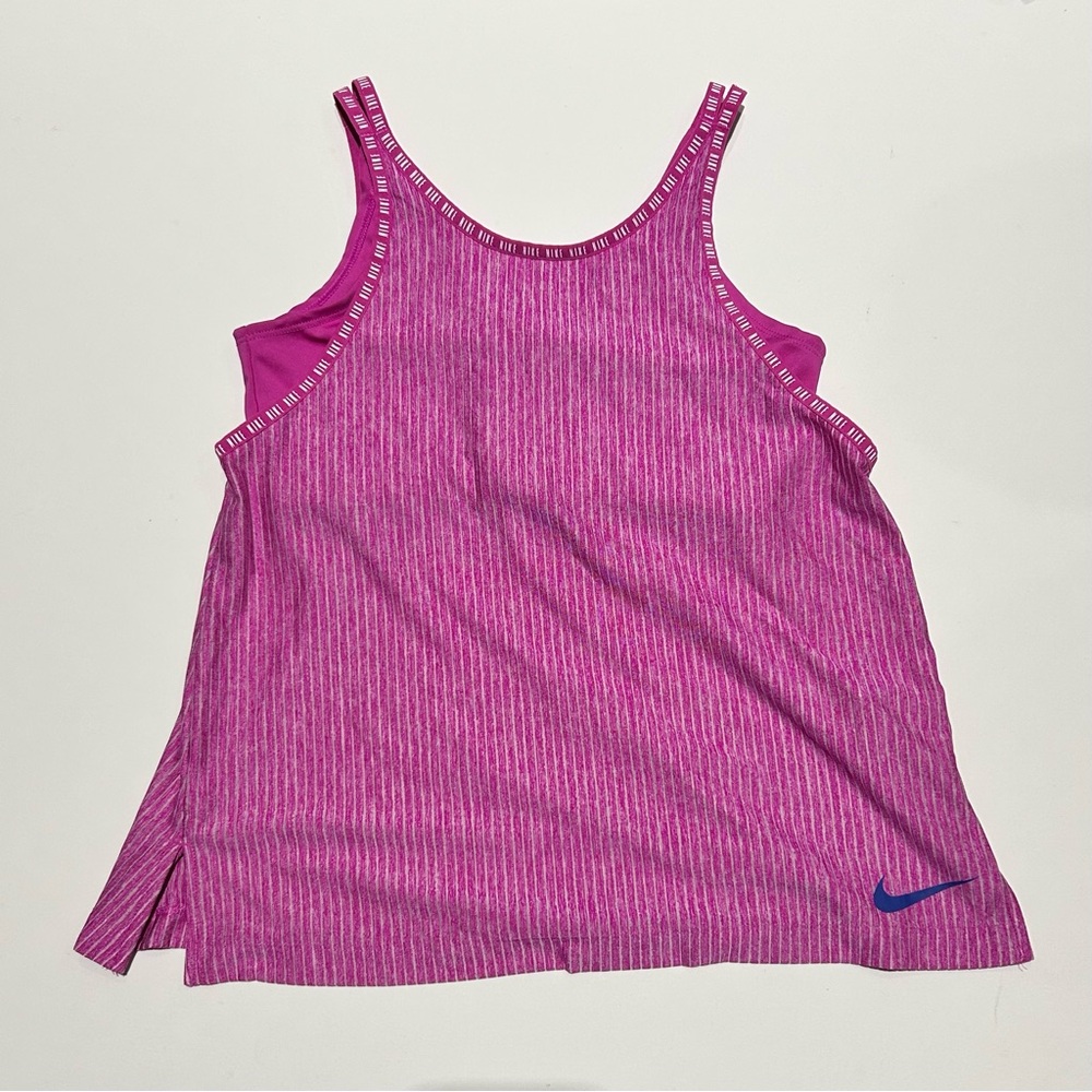 NIKE Dri-Fit Pink  Tank Top XL  Women’s  Athletic Training w/  Sports Bra